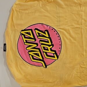 Santa Cruz Women's Yellow T Shirt (small)